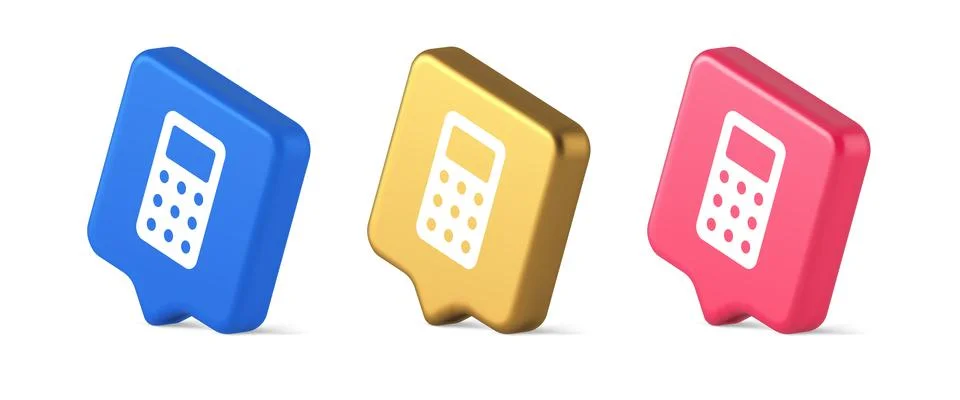 Calculator button mathematical number counting web application design 3d re.. 스톡 일러스트