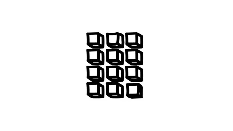 Calculator Button Press Doodle Animation Loop Background Stock Footage 347496217