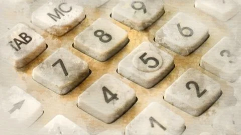 Calculator buttons close-up Stock Illustration