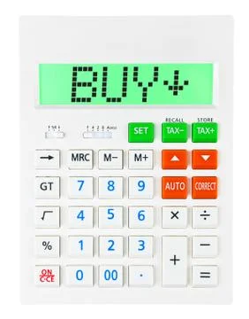 Calculator with BUY Stock-Illustration