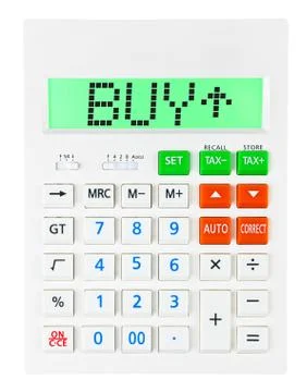 Calculator with BUY Stock-Illustration