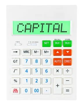Calculator with CAPITAL イラスト素材