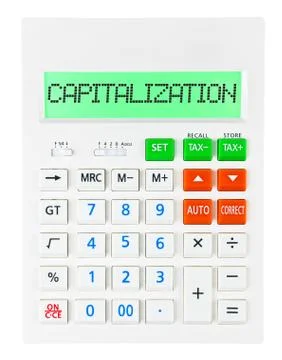 Calculator with CAPITALIZATION イラスト素材