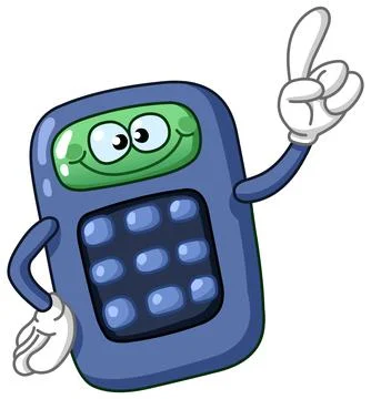 Calculator cartoon Illustrazione stock