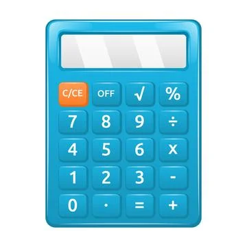 Calculator in cartoon style Stock Illustration