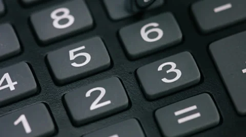 Calculator closeup Stock Footage 34394522
