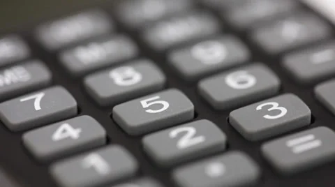 Calculator closeup Stock Footage 34394621