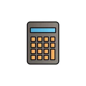 Calculator color gradient vector icon Stock Illustration