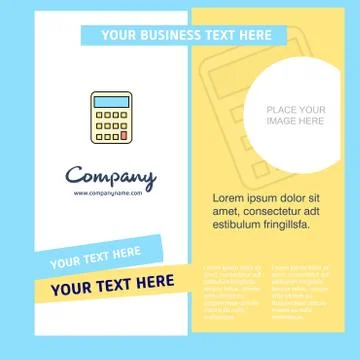 Calculator  Company Brochure Template. Vector Busienss Template イラスト素材