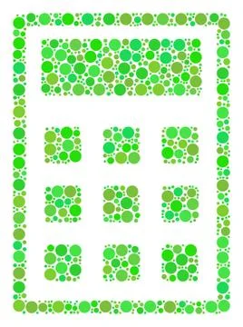 Calculator Composition of Circles Illustrazione stock