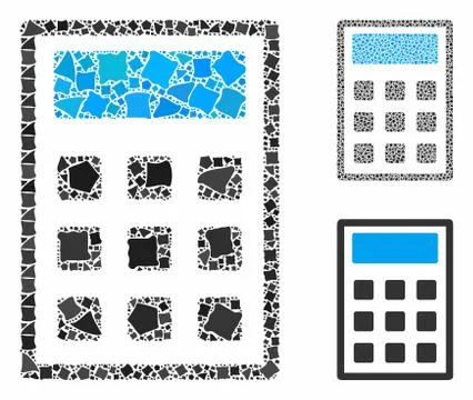 Calculator Composition Icon of Tremulant Elements Stock Illustration