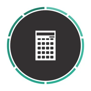 Calculator computer symbol Illustrazione stock