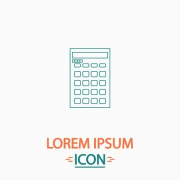 Calculator computer symbol Stock Illustration