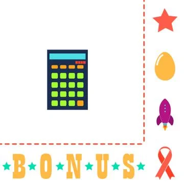 Calculator computer symbol Illustrazione stock