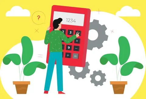 Calculator Concept Illustration Stock Illustration