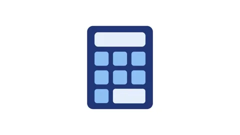 Calculator counting numbers with button click animation Stock Footage 338170847