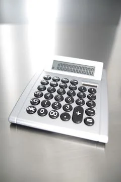 Calculator desk Stock Photos