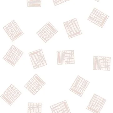 Calculator digital device for counting glyph seamless pattern Stock Illustration