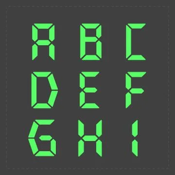 Calculator digital green text. 스톡 일러스트