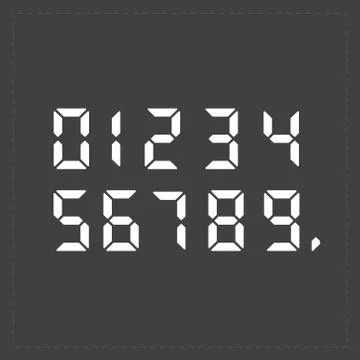 Calculator digital numbers Illustrazione stock