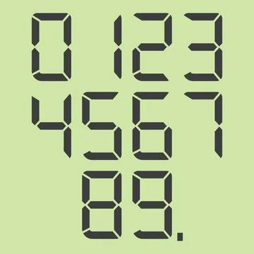 Calculator digits and dot Stock Illustration
