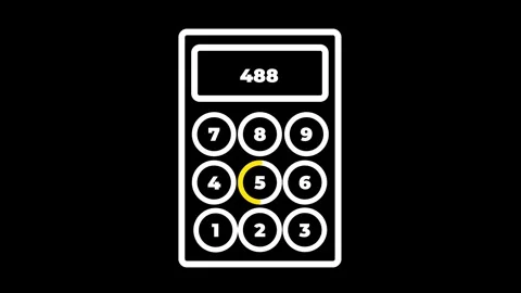 Calculator Display Interface Stock Footage 335626346