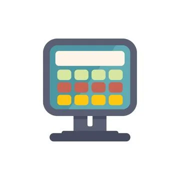 Calculator displaying calculating computing finance accounting concept icon Ilustração Stock
