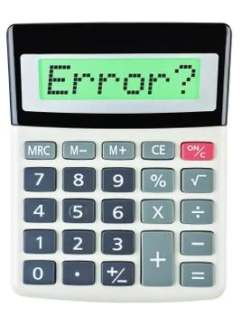 Calculator with Error Foto stock