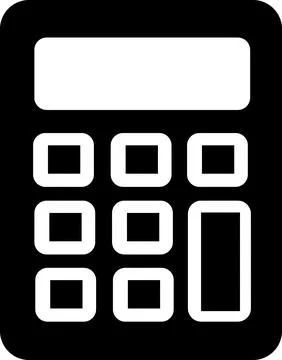 Calculator for finance and math calculation icon Stock Illustration