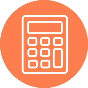 Calculator financial math calculation device icon Ilustración de archivo