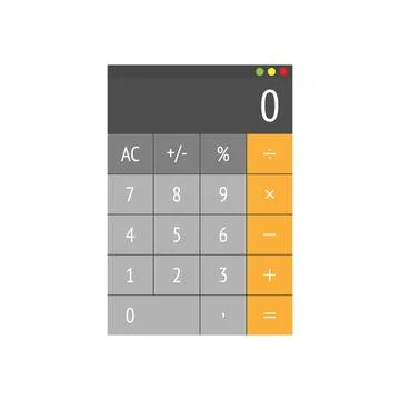 Calculator in flat design on a white background Stock Illustration