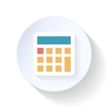Calculator flat icon Stock Illustration