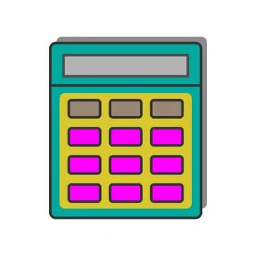 Calculator flat icon Stock Illustration
