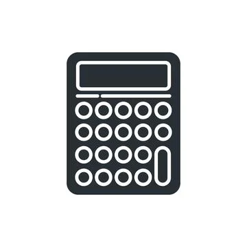 Calculator flat icon. Mathematics, education concept Stock Illustration