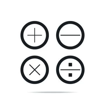 Calculator flat icon. Single high quality outline symbol of calculation for w Illustrazione stock