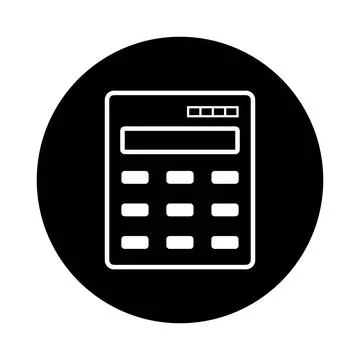 Calculator flat icon vector with bubble design. 스톡 일러스트