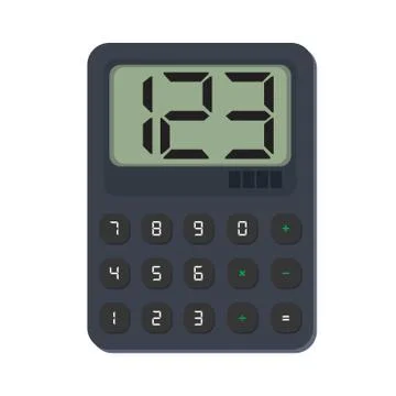 Calculator Flat Icon - vector illustration Stock Illustration