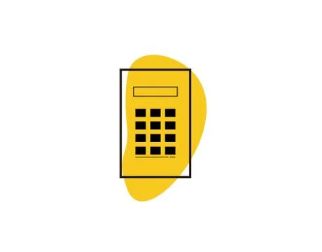 Calculator Flat Icon on white background in vector illustration Stock Illustration