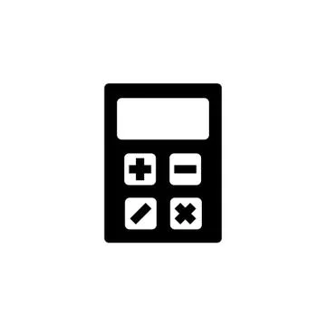 Calculator Flat Vector Icon Stock Illustration