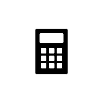 Calculator Flat Vector Icon Stock Illustration