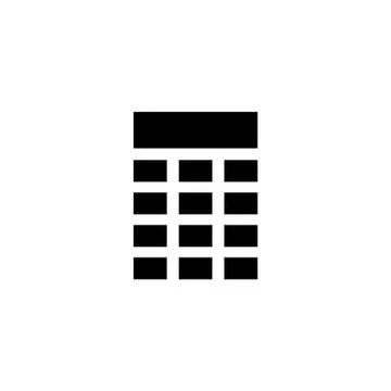 Calculator Flat Vector Icon Stock Illustration