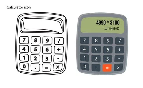Calculator flat vector icon. style design isolated on white background. Stock Illustration