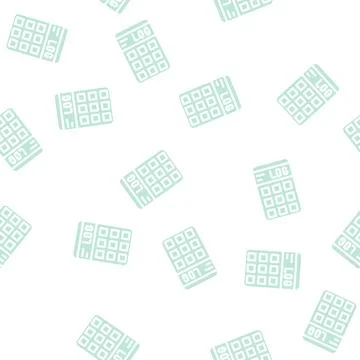 Calculator gadget glyph vector seamless pattern Stock Illustration