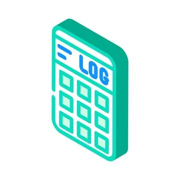 Calculator gadget isometric icon vector illustration Stock Illustration