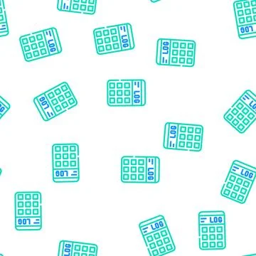 Calculator gadget vector seamless pattern Stock Illustration