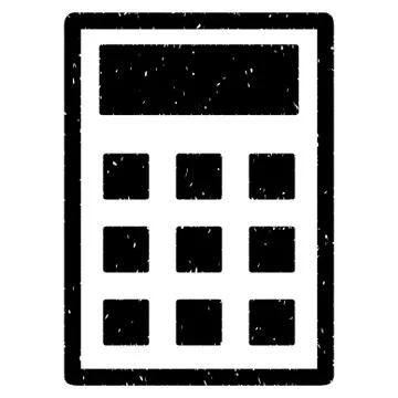 Calculator Grainy Texture Icon Illustrazione stock