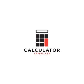 Calculator graphic design template Stock Illustration
