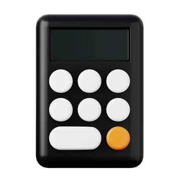 Calculator high quality 3D render illustration. Finance, education, business 스톡 일러스트