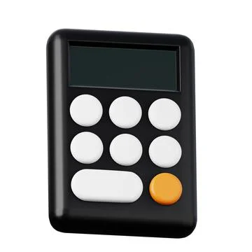 Calculator high quality 3D render illustration. Finance, education, business Stockillustratie