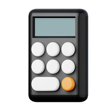 Calculator high quality 3D render illustration. Finance, education, business Stock Illustration